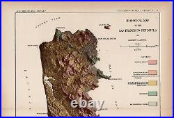 1895 Geological map of the San Francisco Peninsula