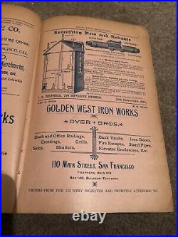 1895 LANGLEYS SAN FRANCISCO California CITY DIRECTORY & ADS 1700 Pages! MASSIVE