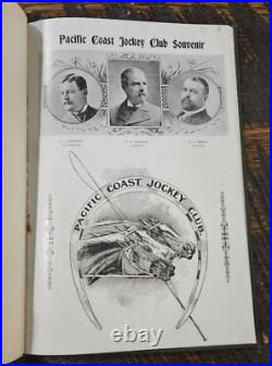 1897-98 Pacific Coast Jockey Club (Ingleside Racetrack) Souvenir Program Book