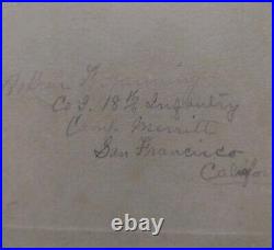 18th Infantry Camp Merritt, San Francisco, California Cabinet Card 1898