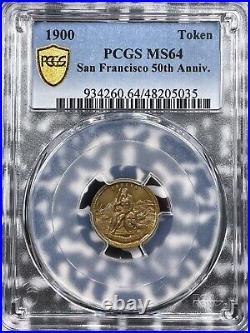 1900 U. S. San Francisco California 50th Anniversary Token PCGS MS64 Lot#G6598