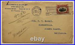 1901 San Francisco Cover To Sierra County California Steam Engine Stamp