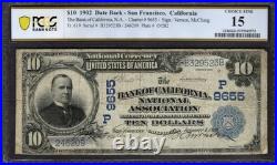 1902 $10 Bank of California San Francisco PCGS 15 Fr. 619 CH#9655 Item #55945572