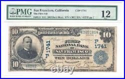 1902 $10 DB The First NB of San Francisco, California C1741 PMG F12. Y00011324