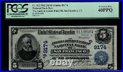 1902 $5 Anglo & London Paris NB of San Francisco California PCGS 40 PPQ CH#9174