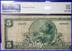 1902 $5 PMG F15 San Francisco CALIFORNIA Seaboard National Bank Currency Note NR