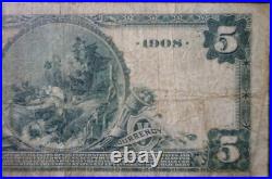 1902 $5 PMG F15 San Francisco CALIFORNIA Seaboard National Bank Currency Note NR