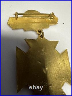 1904 Knights Templar San Francisco California Freemason Bear Pin Pinback Button