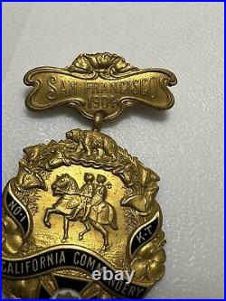 1904 Knights Templar San Francisco California Freemason Mason Pin Pinback Button