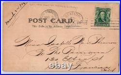 1905 Hand Drawn Art Japanese Immigrant San Francisco California CA Postcard