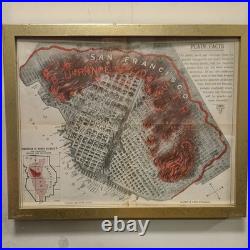 1906 SAN FRANCISCO BURNED DISTRICT Map ORIGINAL LAIRD & LEE With Postcard