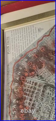1906 SAN FRANCISCO BURNED DISTRICT Map ORIGINAL LAIRD & LEE With Postcard