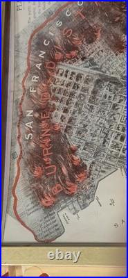 1906 SAN FRANCISCO BURNED DISTRICT Map ORIGINAL LAIRD & LEE With Postcard