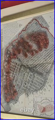 1906 SAN FRANCISCO BURNED DISTRICT Map ORIGINAL LAIRD & LEE With Postcard