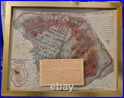 1906 SAN FRANCISCO BURNED DISTRICT Map ORIGINAL LAIRD & LEE With Postcard