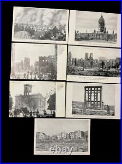 1906 San Francisco Earthquake Postcards (7) Real Photo RPPC Church Fire Hotel