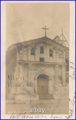 1906 San Francisco Earthquake RPPC Mission Dolores Damage Real Photo Postcard