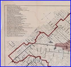 1907 SAN FRANCISCO Burned District Map ORIGINAL Earthquake RARE Historical