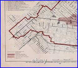 1907 SAN FRANCISCO Burned District Map ORIGINAL Earthquake RARE Historical