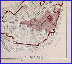 1907 SAN FRANCISCO Burned District Map ORIGINAL Earthquake RARE Historical