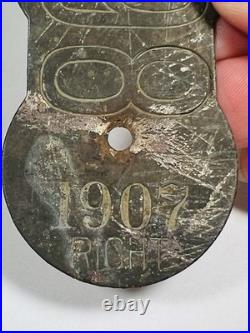 1907 San Francisco S. F. Vehicle License Tag #5798 RIGHT Rare Early CA Auto Tag