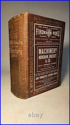 1909 San Francisco Directory Langley's Bay Area California Business Personal Ads