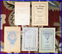 1911-1913 PROGRAMS of the FIRST 3 SEASONS of SAN FRANCISCO SYMPHONY ORCHESTRA