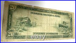 1914 $20 Federal Reserve San Francisco California Blue Seal Banknote US#? 1011A