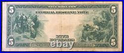 1914 $5 Dollar Federal Reserve (san Francisco California) Large Note
