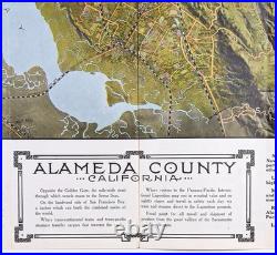 1914 ALAMEDA County SAN FRANCISCO CALIFORNIA Promotional Map View ORIGINAL
