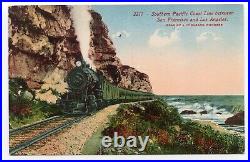 1915, 1c Wash. Panama Expo Train Southern Pacific SF to LA, Postcard, California