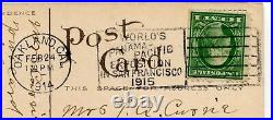 1915, 1c Wash. Panama Expo Train Southern Pacific SF to LA, Postcard, California