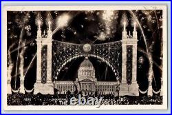 1925 Arch Progress Firework Diamond Jubilee San Francisco CA RPPC Photo Postcard