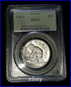 1925-S CALIFORNIA Commemorative Half Dollar (Silver) / PCGS MS-62 Green Label