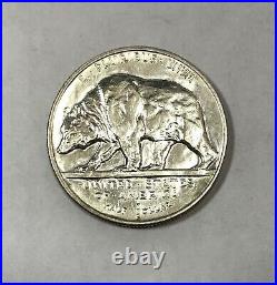 1925 S California Bear Silver Commemorative Half Dollar About Uncirculated
