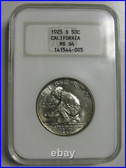 1925-S California Commemorative Half Dollar NGC MS64 #44-005