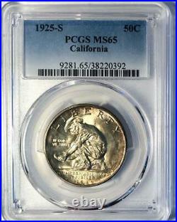 1925-S California Commemorative Silver Half Dollar PCGS MS 65 Mint State 65
