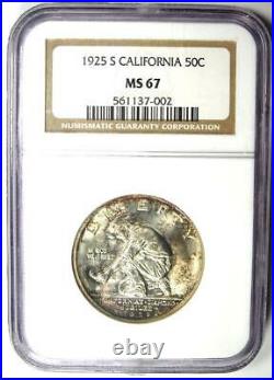 1925-S California Diamond Jubilee Half Dollar 50C Coin NGC MS67 $2,300 Value
