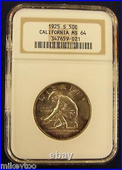 1925 S California Jubilee Commemorative Half Dollar NGC MS 64