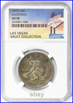 1925-S California NGC AU55 Commem Silver Half Dollar Commemorative 87k mintage