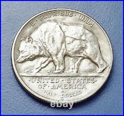1925-s U. S. California Commemorative Silver Half Dollar Almost Uncirculated