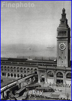 1926 Original CALIFORNIA San Francisco Ferry Streetcar Photo Gravure E. O. HOPPE