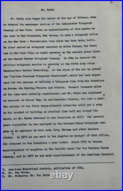 1926 SAN Francisco California History Of Telephone Rates Booklet