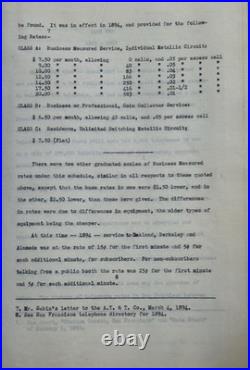 1926 SAN Francisco California History Of Telephone Rates Booklet