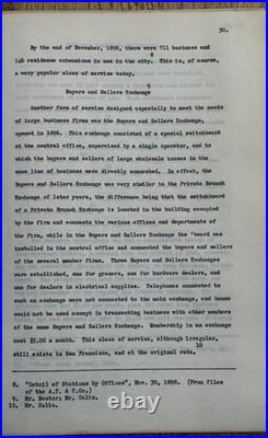 1926 SAN Francisco California History Of Telephone Rates Booklet