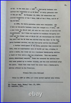 1926 SAN Francisco California History Of Telephone Rates Booklet