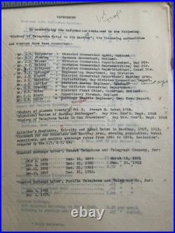 1926 SAN Francisco California History Of Telephone Rates Booklet