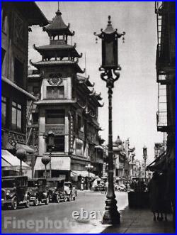 1926 Vintage CALIFORNIA San Francisco Chinatown Architecture HOPPE Photo Gravure