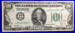 1928 Franklin 100 Dollar Bill Banknote Payable In Gold San Francisco, California