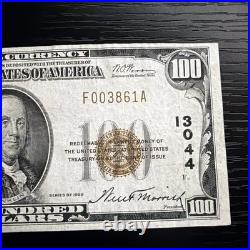 1929 $100 Bank America San Francisco California National Currency CH# 13044
